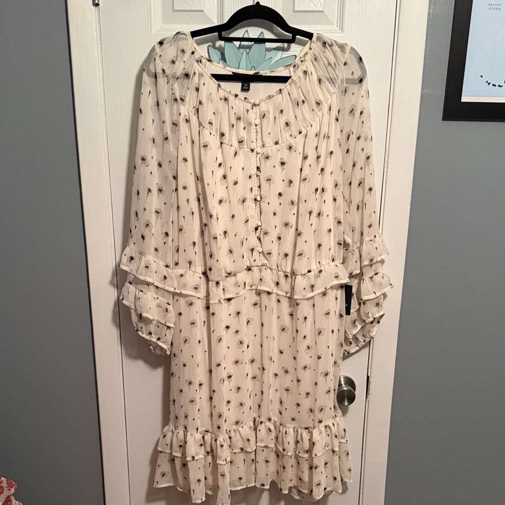 Vera Wang Ruffle Dress